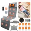 Full Body Electric Massage Mat with Heat Vibration Massage Pad Cushion Back Massage Mattress Chair Pad with Neck Massage Pillow with 10 Vibration Moto