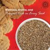 Pride of India | Ajwain Seed Whole 6 oz (170 gm) Medium Dual Sifter Jar | Gourmet Carom Seeds | Flavoring agent for Savory Dishes | Aromatic & Nutrien