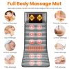 Full Body Electric Massage Mat with Heat Vibration Massage Pad Cushion Back Massage Mattress Chair Pad with Neck Massage Pillow with 10 Vibration Moto
